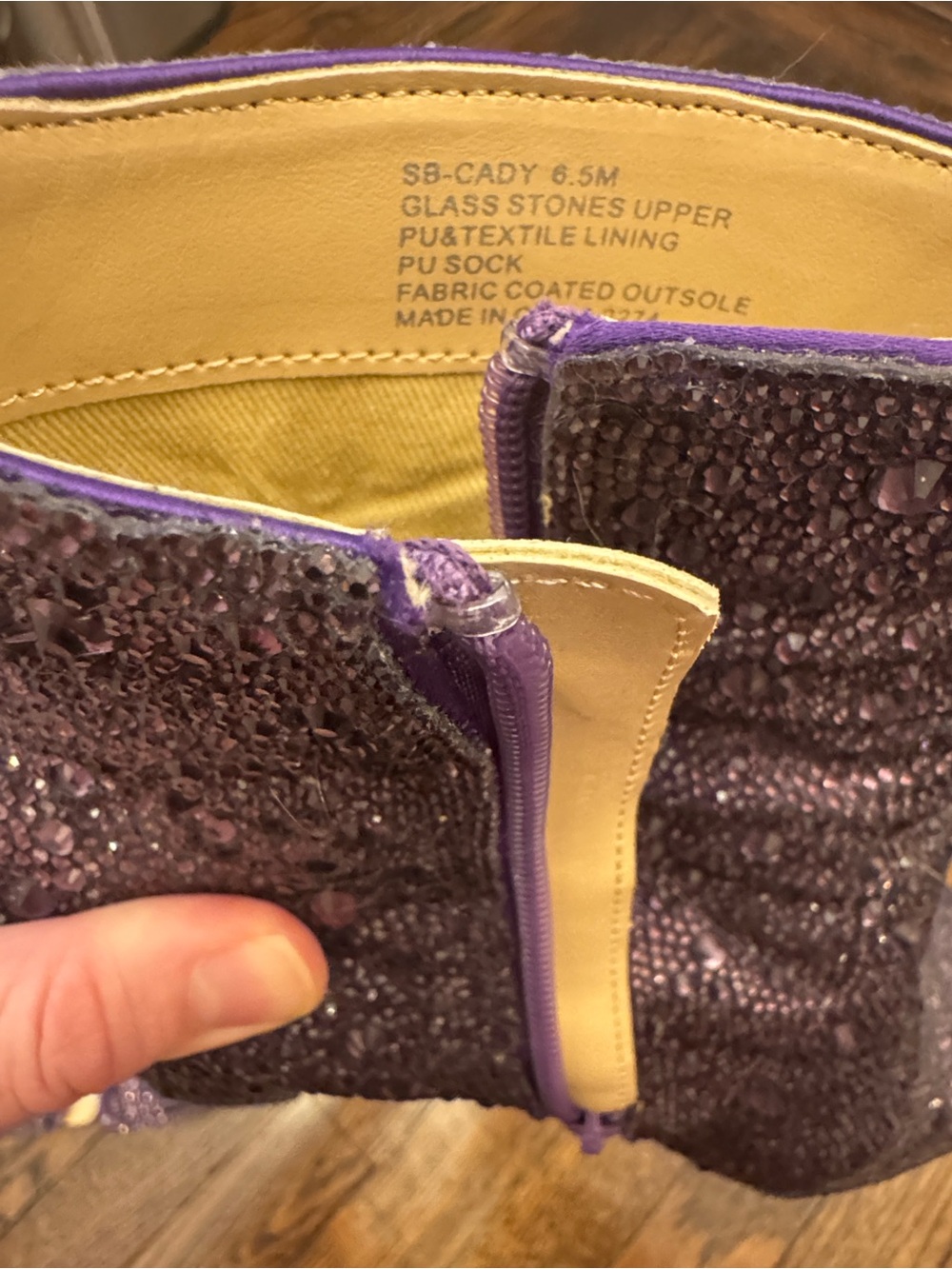Betsey Johnson “Cady” PURPLE Boots, Size 6.5 - Picture 2 of 2